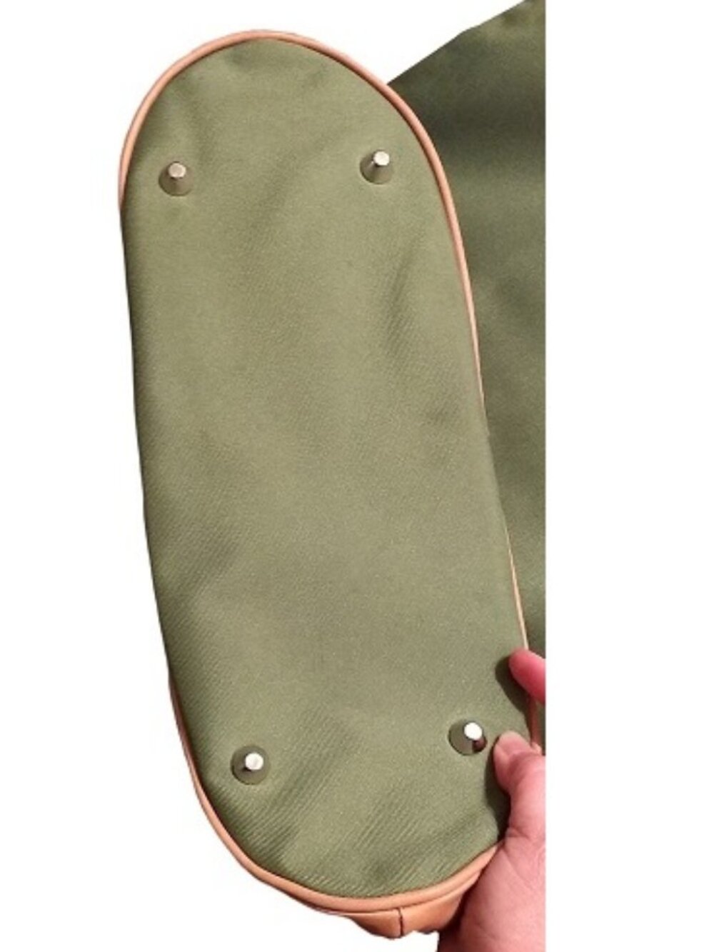 Green Canvas Nylon Tote - Picture 7 of 9